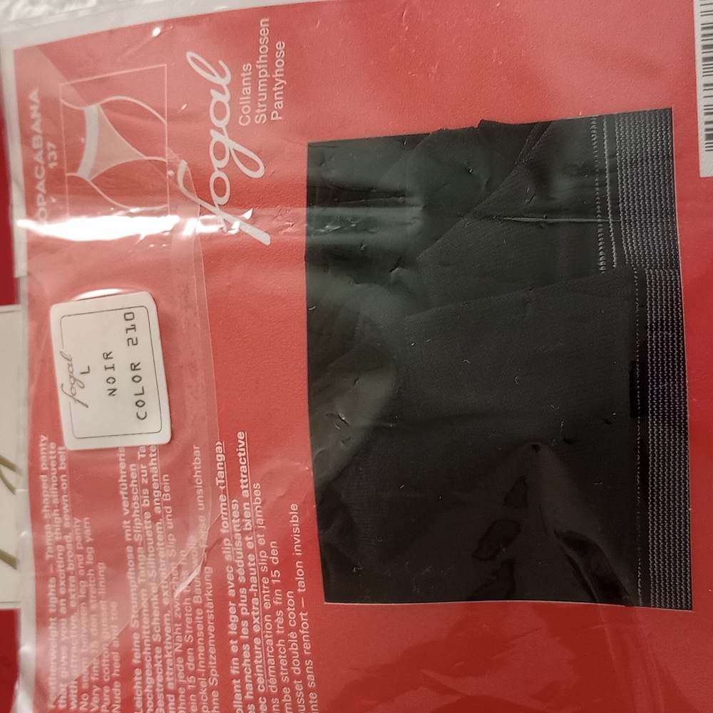 NIP FOGAL COPACABANA Featherlight Tights Luxury Hosiery Large Gris / Switzerland - Picture 5 of 5